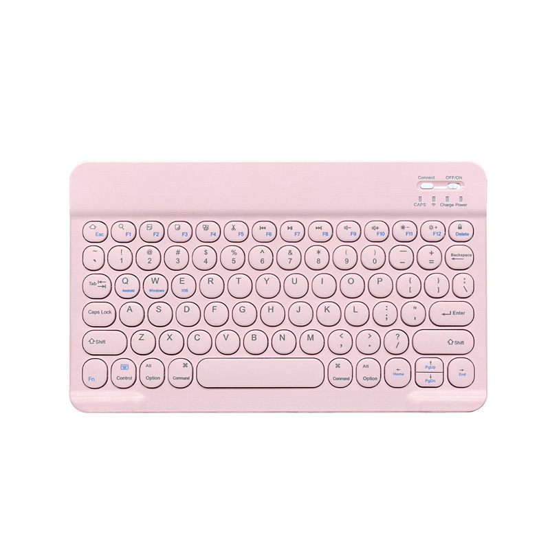 Hot Sales Multi-color 10 Inch Retro Typewriter Round Keys BT Wireless Keyboard for IPad Iphone Smartphone Tablet PC Smart TV